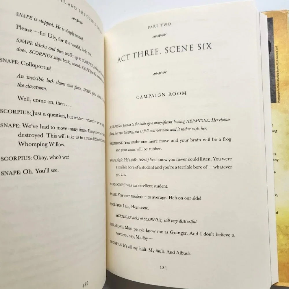 Harry Potter and the Cursed Child Parts 1 & 2 Book Special Rehearsal Edition Scr